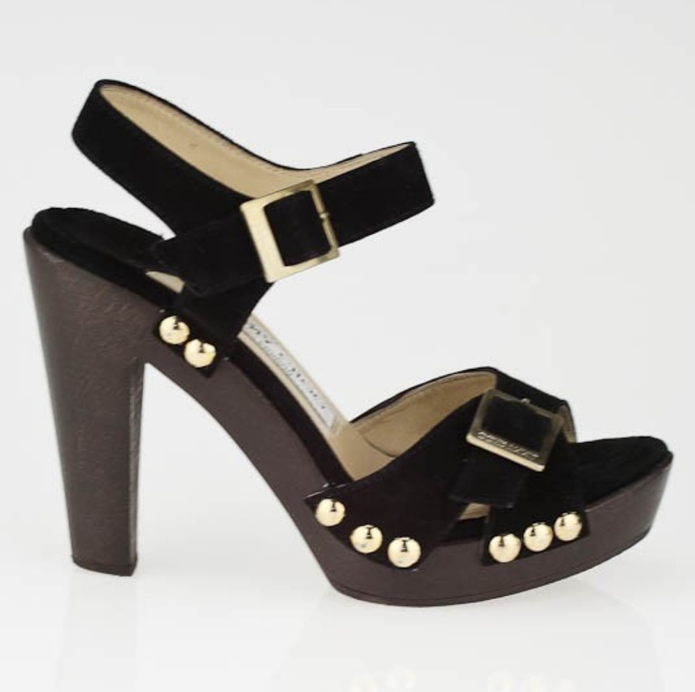Jimmy Choo wooden platforms 36